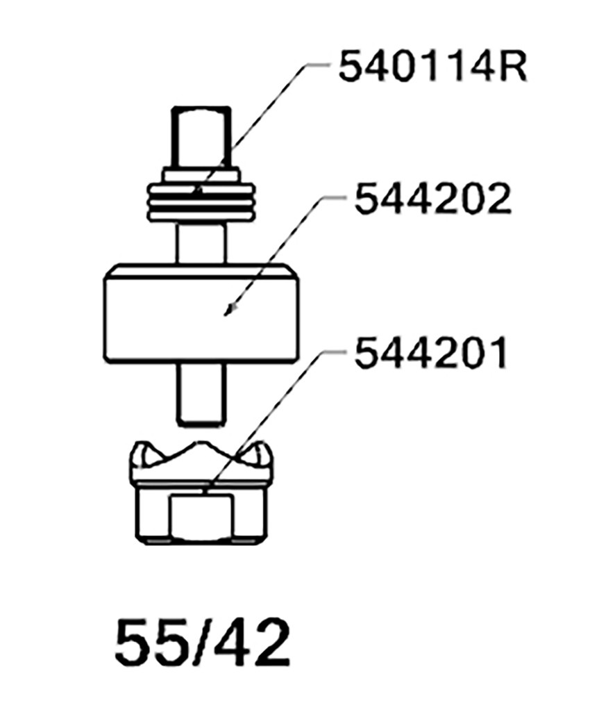 PERFORADOR REDONDO PARA CHAPA  CON RODAMIENTO FORZA SERIE 55